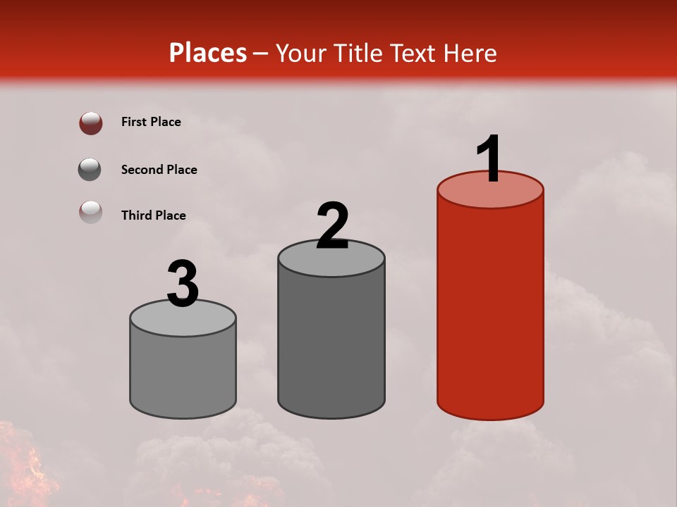 Explosive Fiery Black PowerPoint Template