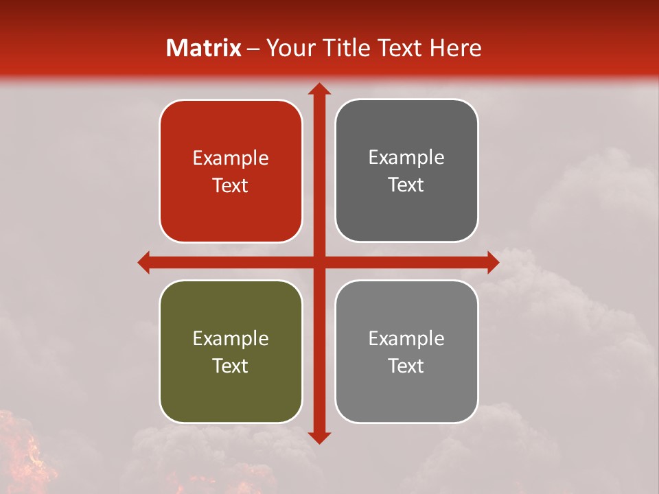 Explosive Fiery Black PowerPoint Template