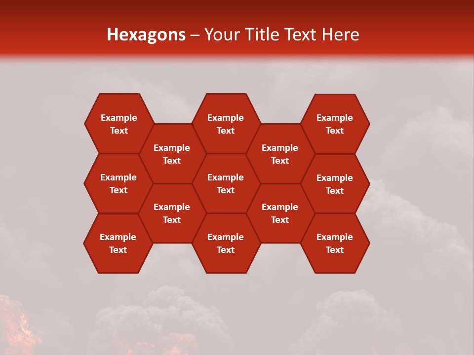 Explosive Fiery Black PowerPoint Template