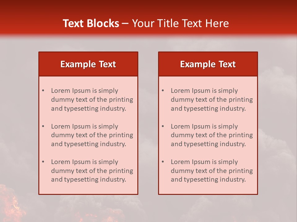Explosive Fiery Black PowerPoint Template