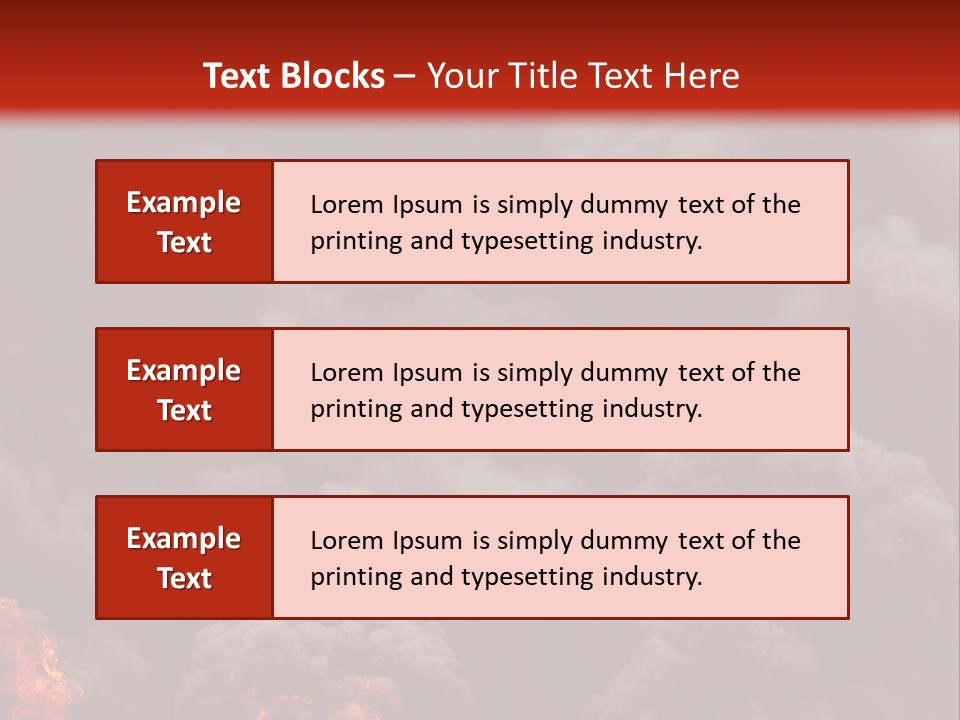 Explosive Fiery Black PowerPoint Template