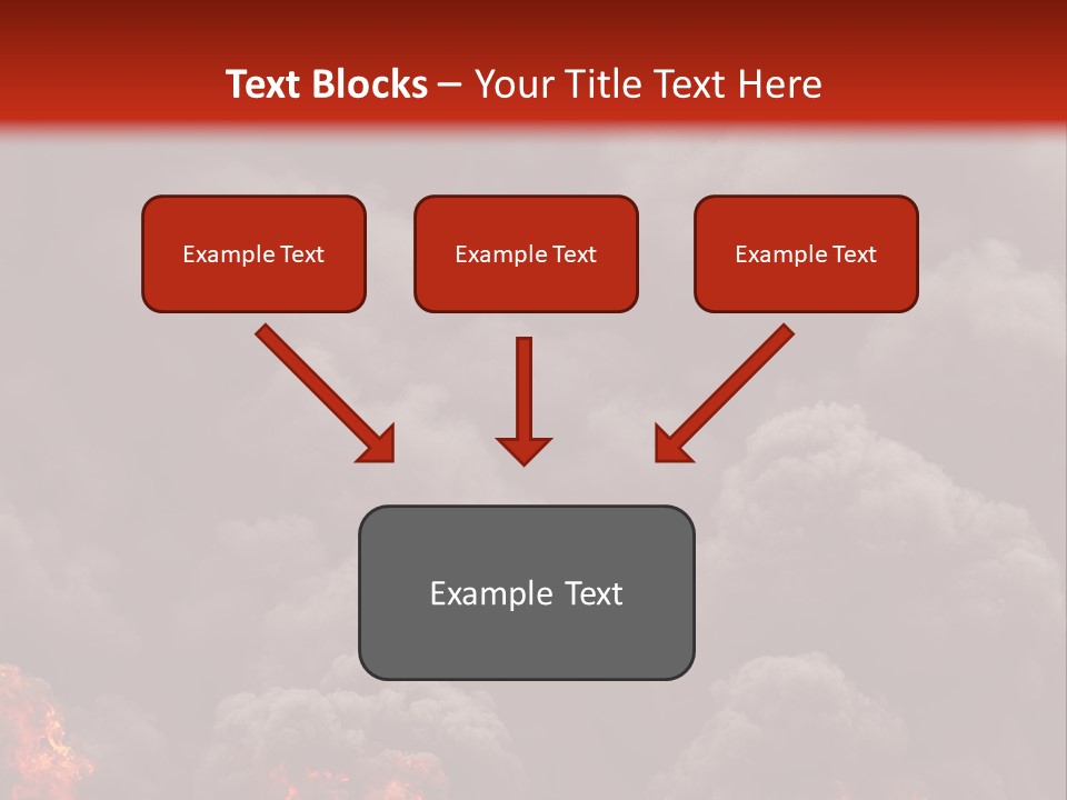 Explosive Fiery Black PowerPoint Template
