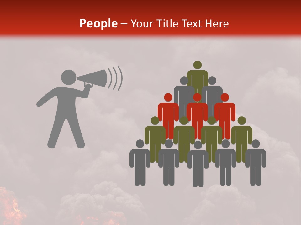 Explosive Fiery Black PowerPoint Template