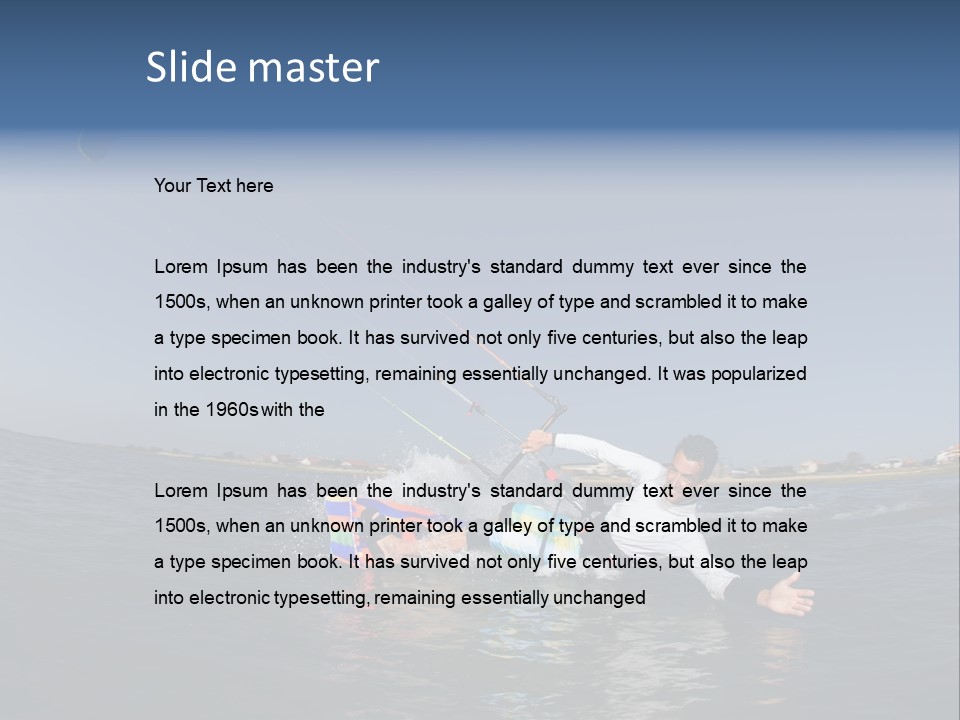 Beach Cutting Wake PowerPoint Template