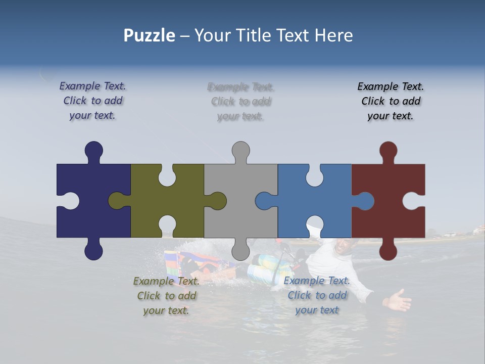 Beach Cutting Wake PowerPoint Template