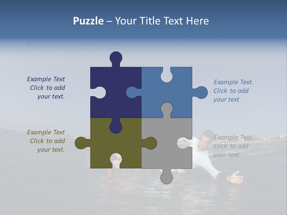 Beach Cutting Wake PowerPoint Template