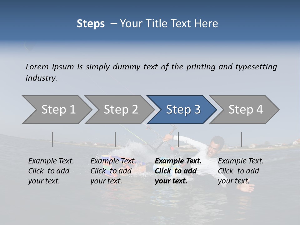 Beach Cutting Wake PowerPoint Template