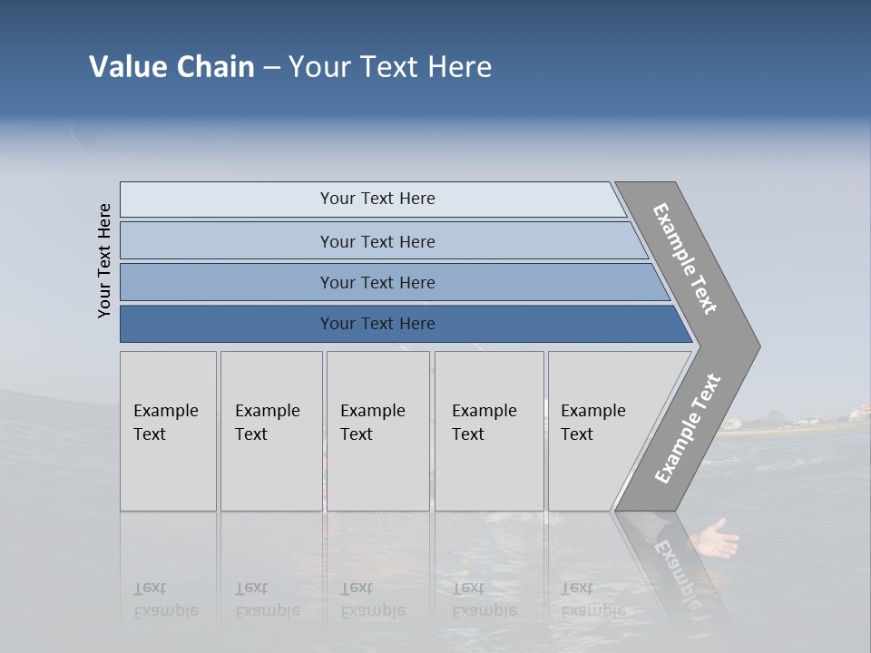 Beach Cutting Wake PowerPoint Template