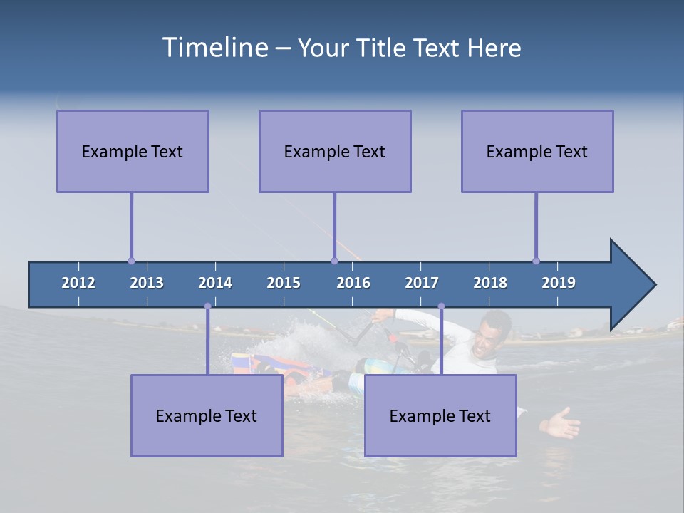 Beach Cutting Wake PowerPoint Template