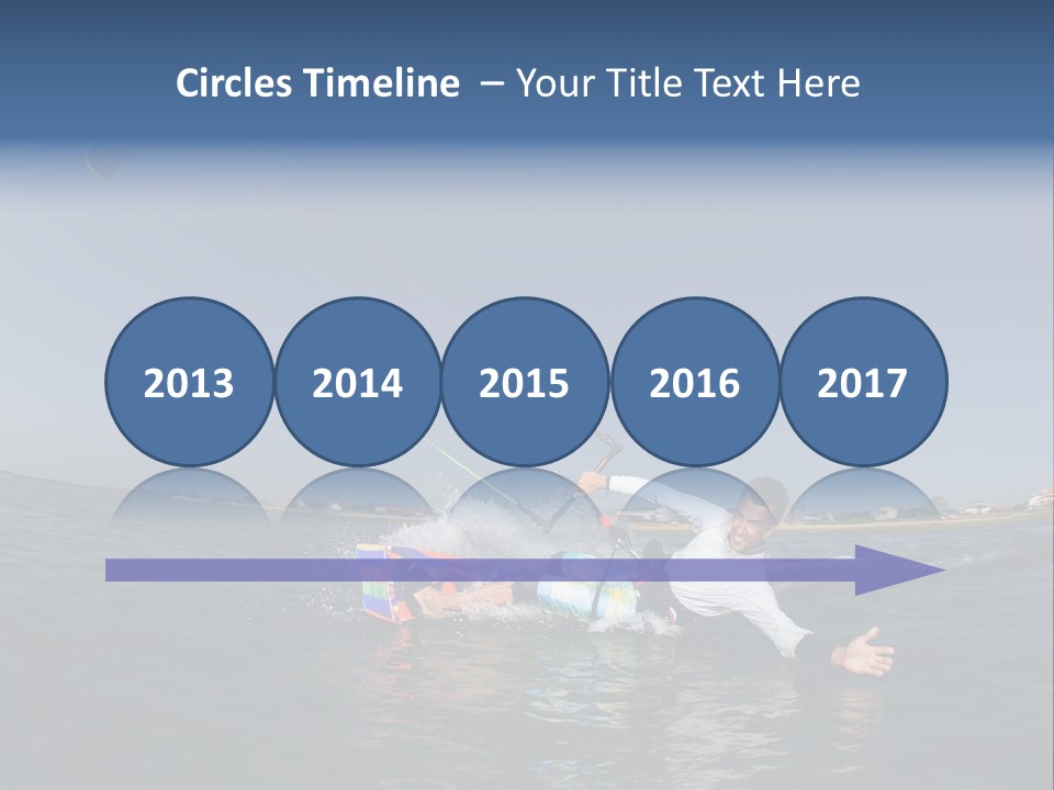 Beach Cutting Wake PowerPoint Template