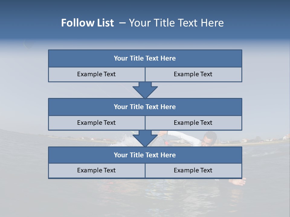 Beach Cutting Wake PowerPoint Template