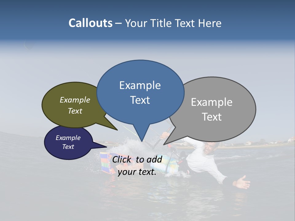 Beach Cutting Wake PowerPoint Template