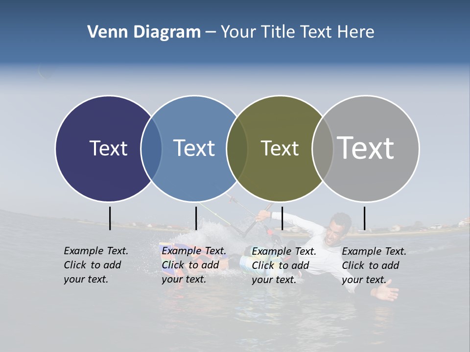 Beach Cutting Wake PowerPoint Template