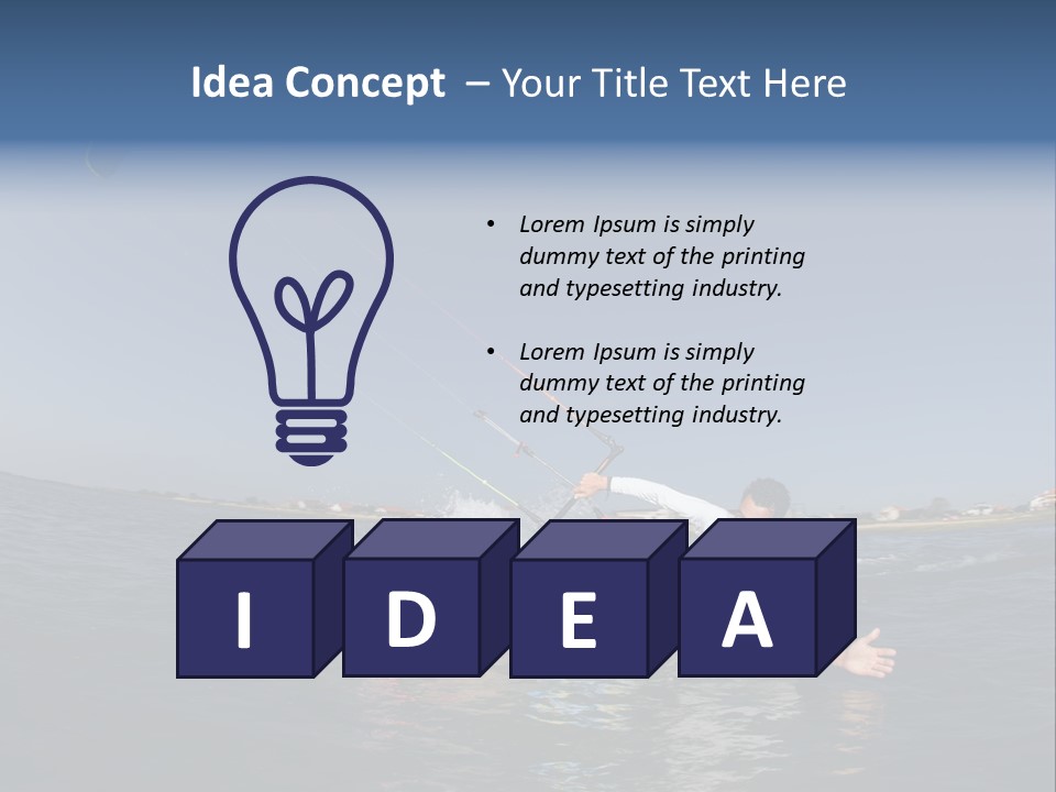 Beach Cutting Wake PowerPoint Template