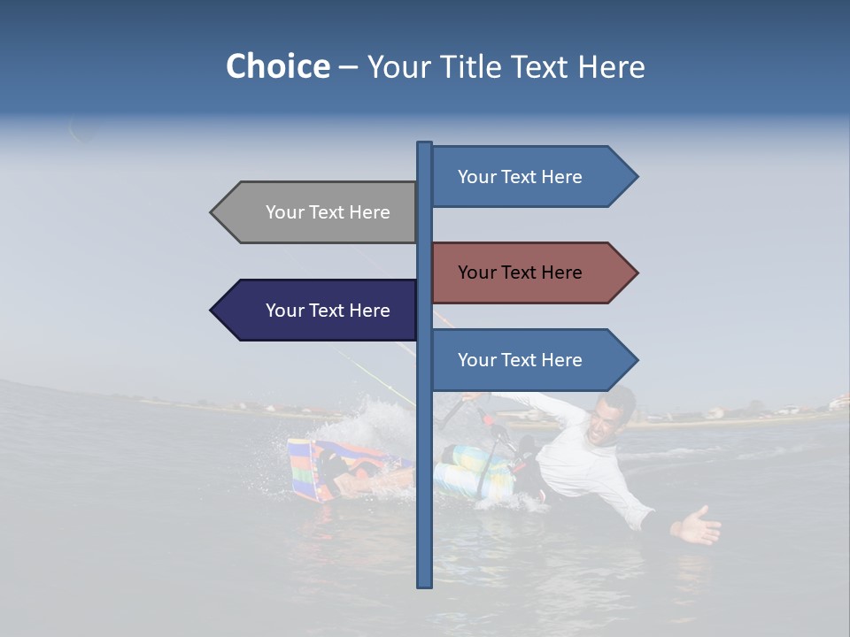 Beach Cutting Wake PowerPoint Template