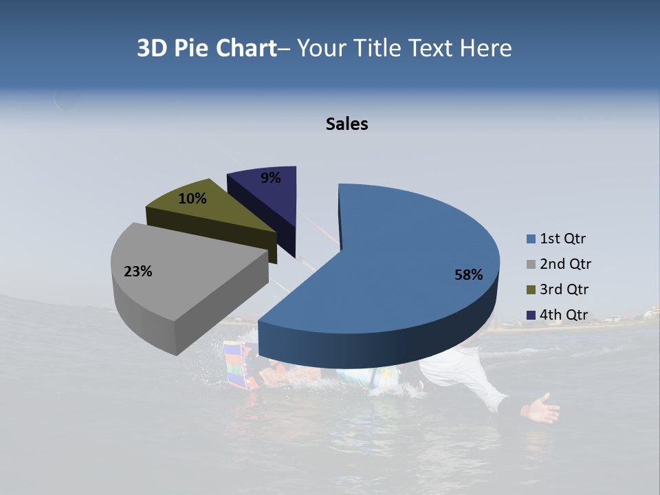 Beach Cutting Wake PowerPoint Template