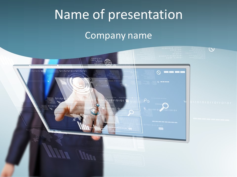 Hand Information Multimedia PowerPoint Template