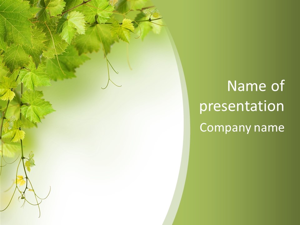 Grow Natural Isolated PowerPoint Template