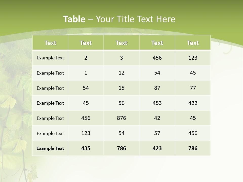 Grow Natural Isolated PowerPoint Template