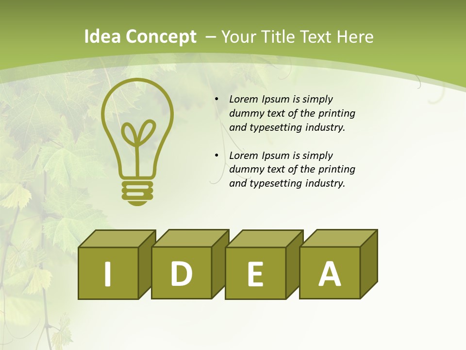 Grow Natural Isolated PowerPoint Template