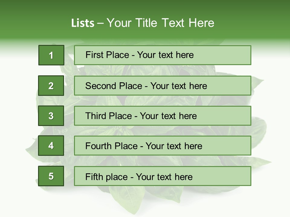 Ingredient Isolated Herb PowerPoint Template