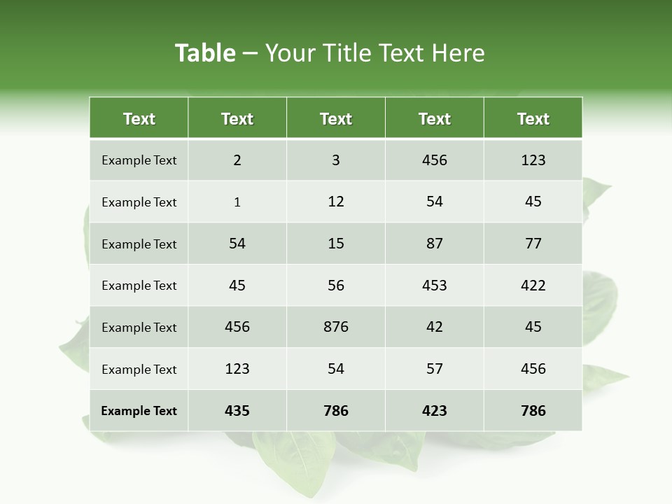 Ingredient Isolated Herb PowerPoint Template