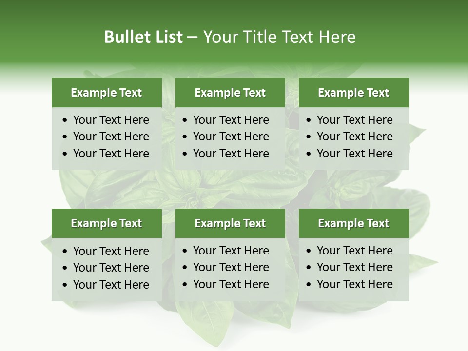 Ingredient Isolated Herb PowerPoint Template