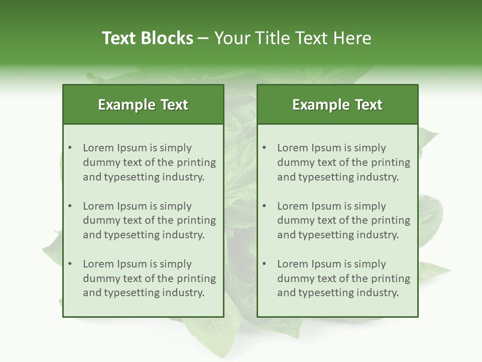 Ingredient Isolated Herb PowerPoint Template