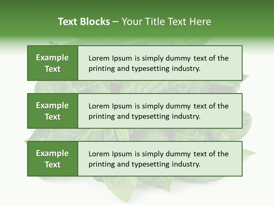 Ingredient Isolated Herb PowerPoint Template