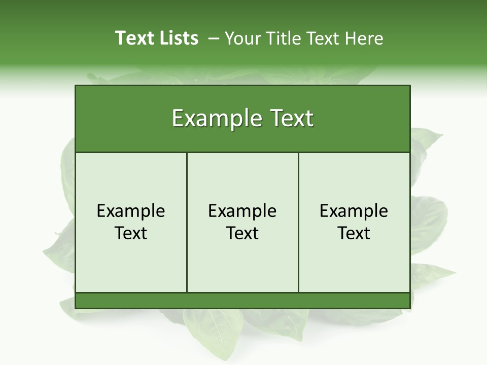 Ingredient Isolated Herb PowerPoint Template