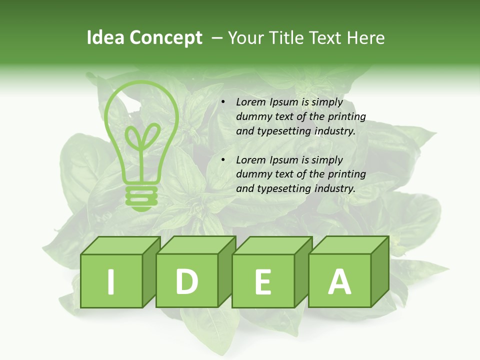 Ingredient Isolated Herb PowerPoint Template