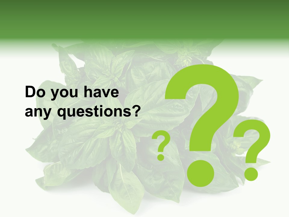 Ingredient Isolated Herb PowerPoint Template