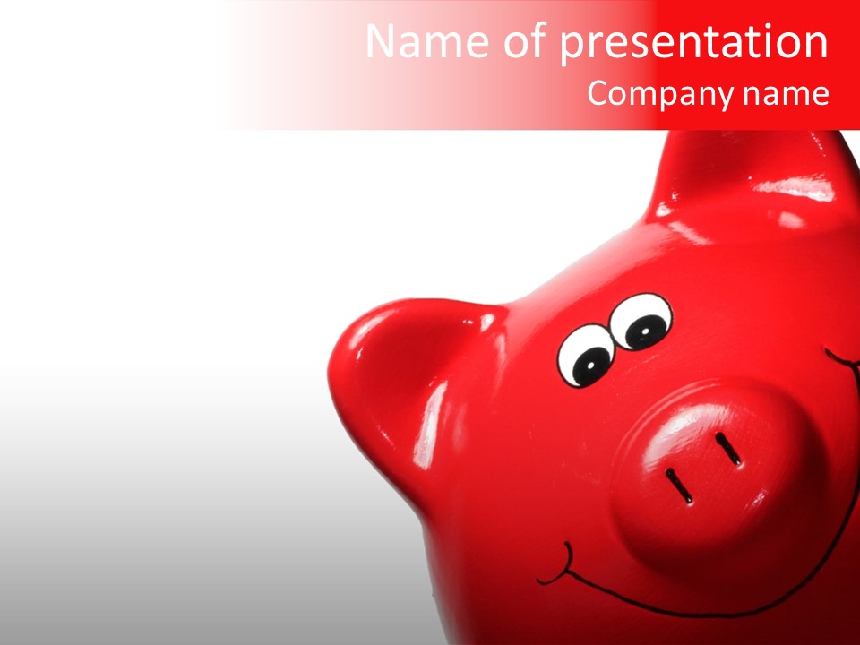 Money Box Detail White PowerPoint Template