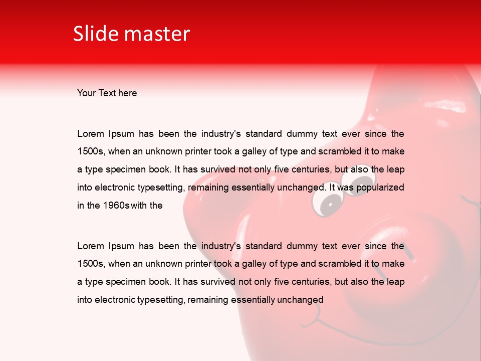 Money Box Detail White PowerPoint Template