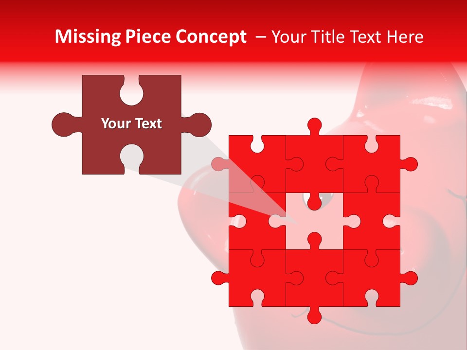 Money Box Detail White PowerPoint Template