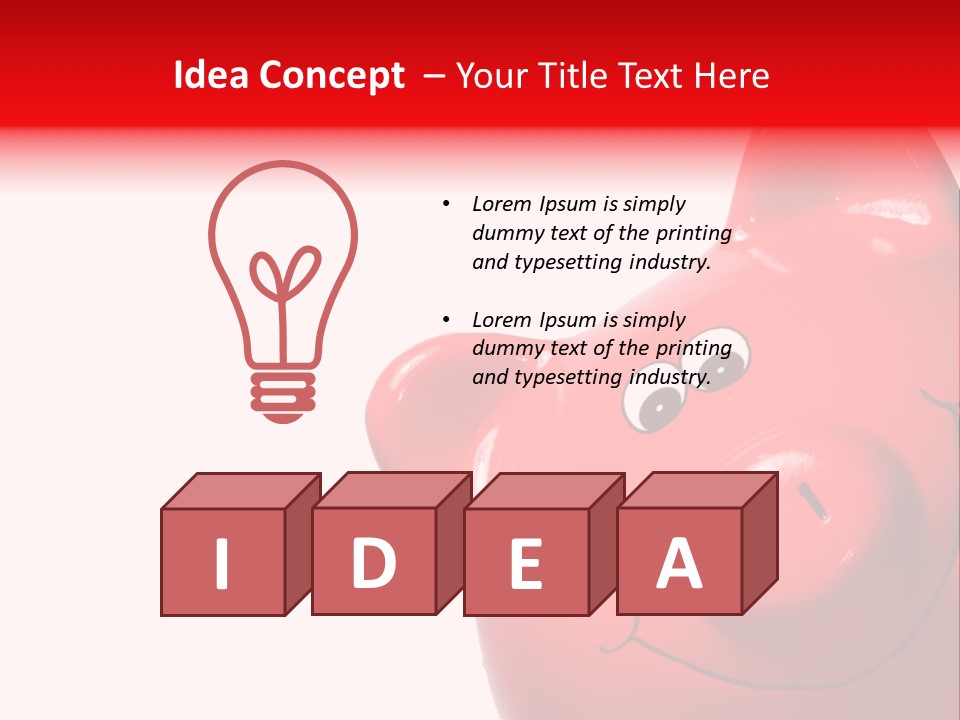 Money Box Detail White PowerPoint Template