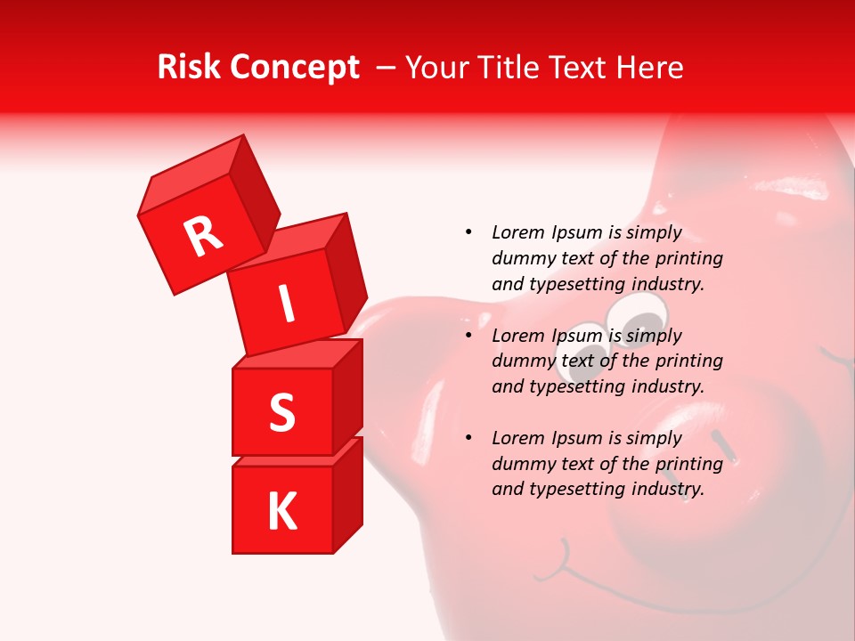 Money Box Detail White PowerPoint Template