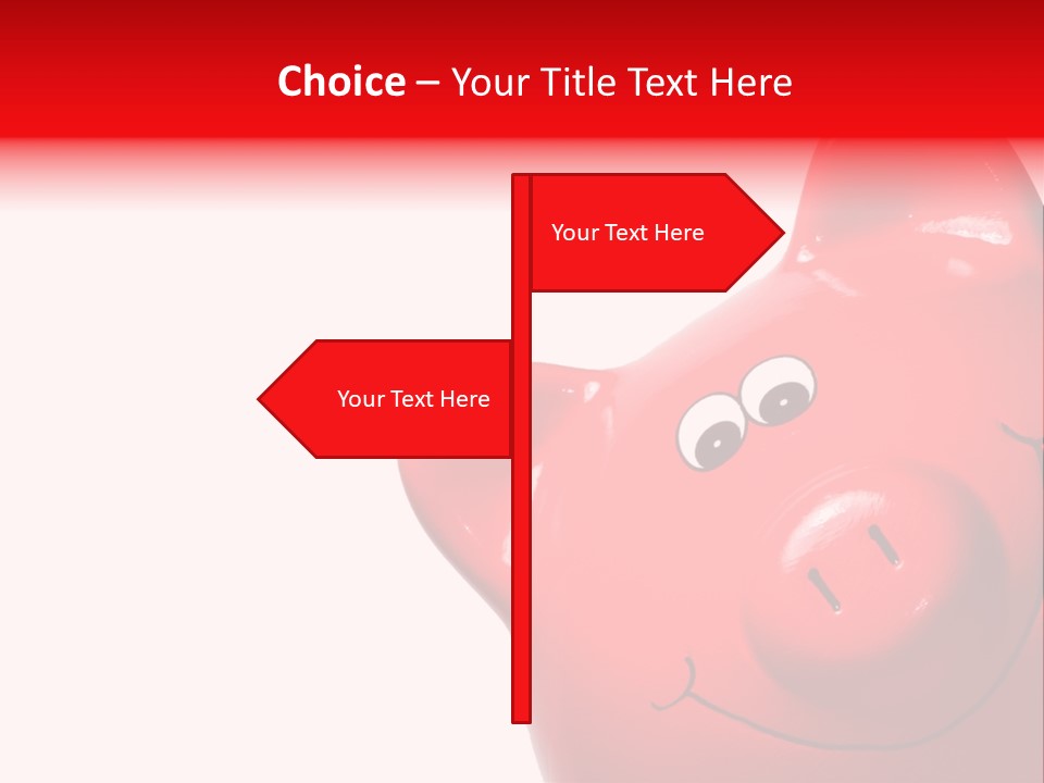 Money Box Detail White PowerPoint Template