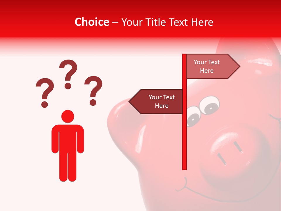 Money Box Detail White PowerPoint Template