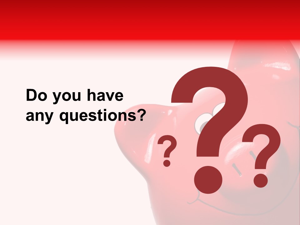 Money Box Detail White PowerPoint Template