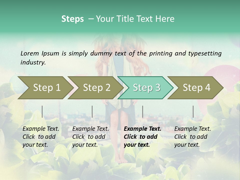 Blue Glamour Postcard PowerPoint Template