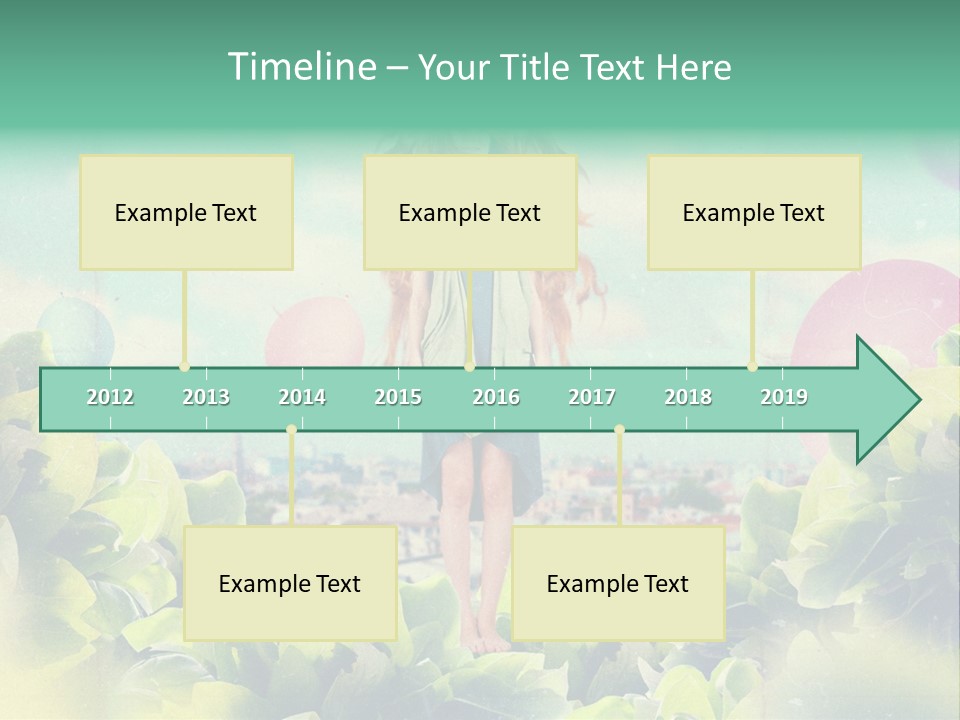 Blue Glamour Postcard PowerPoint Template