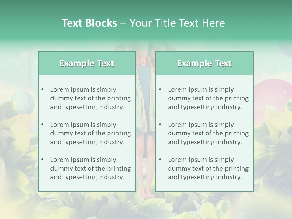 Blue Glamour Postcard PowerPoint Template