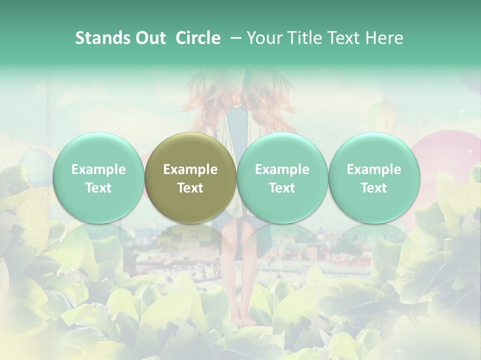 Blue Glamour Postcard PowerPoint Template