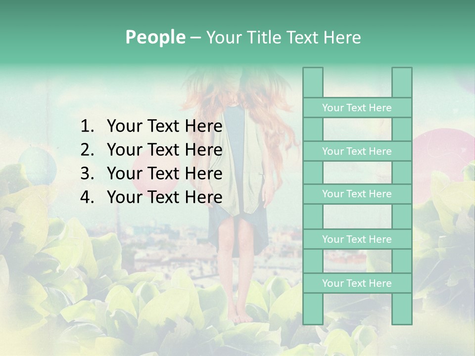 Blue Glamour Postcard PowerPoint Template