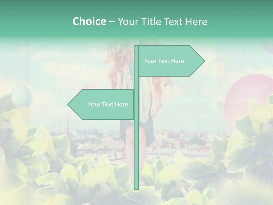 Blue Glamour Postcard PowerPoint Template