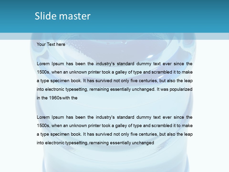 Isolated Water Clear PowerPoint Template