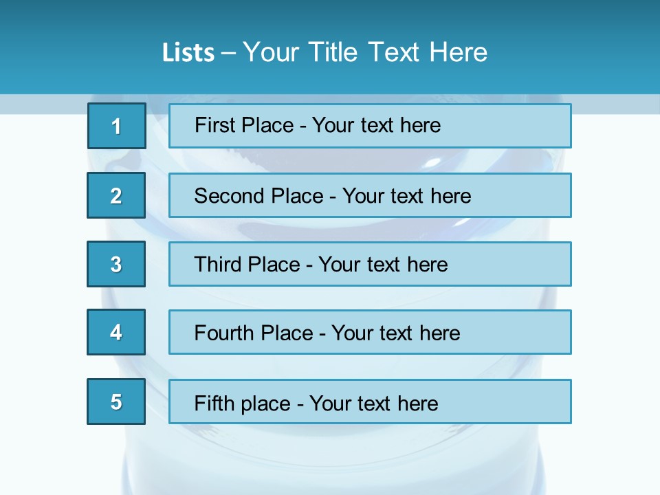 Isolated Water Clear PowerPoint Template