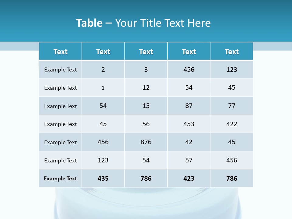 Isolated Water Clear PowerPoint Template