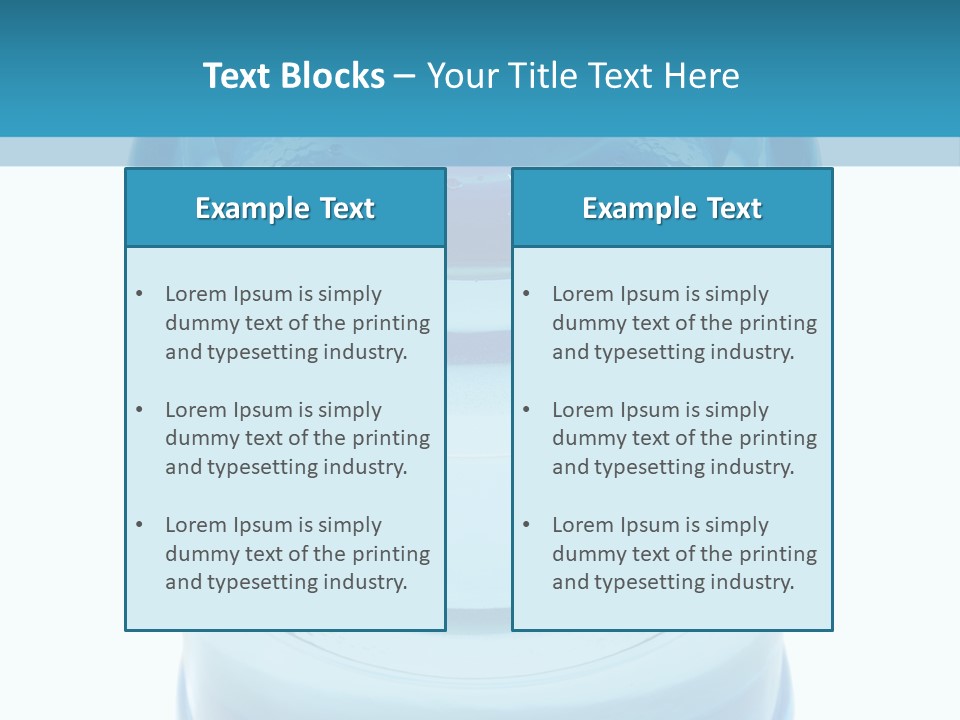Isolated Water Clear PowerPoint Template